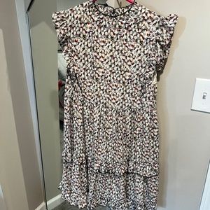 Gray ruffle maternity dress